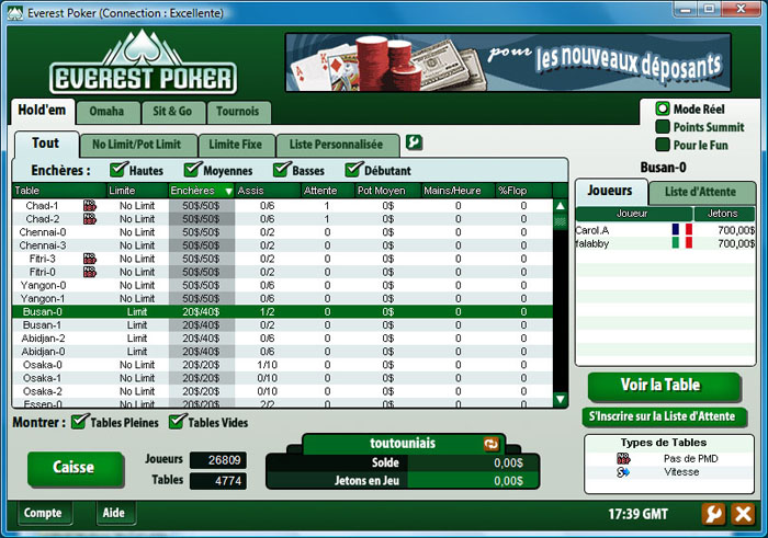 everest poker gratuit